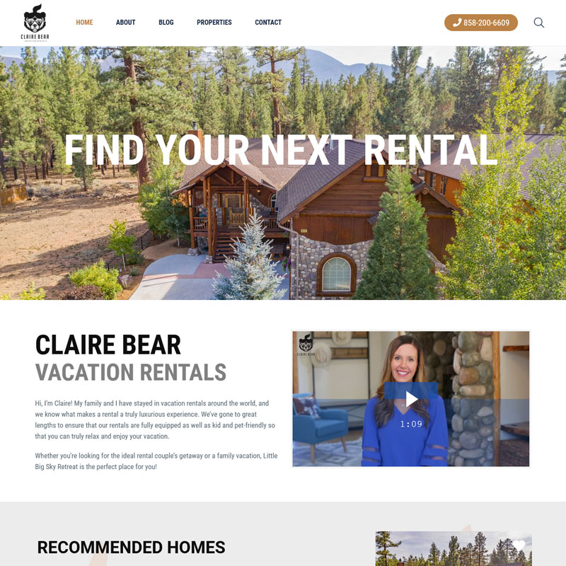 www.clairebearvacationrentals.com